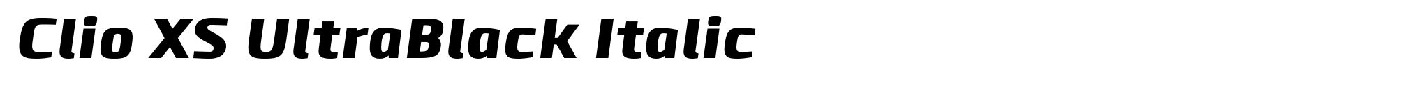 Clio XS UltraBlack Italic image